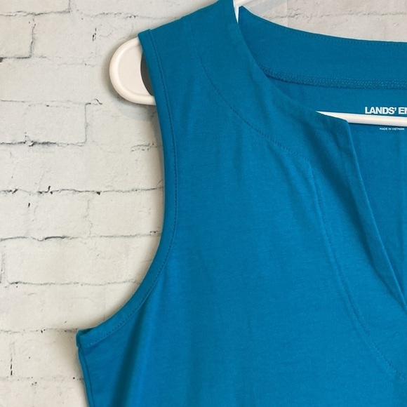 LANDS' END  Sheath Dress Small Sleeveless 100% Cotton Preppy Classic Nautical - Picture 5 of 16